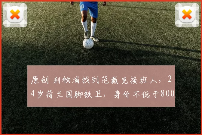 原创 利物浦找到范戴克接班人，24岁荷兰国脚铁卫，身价不低于8000万欧